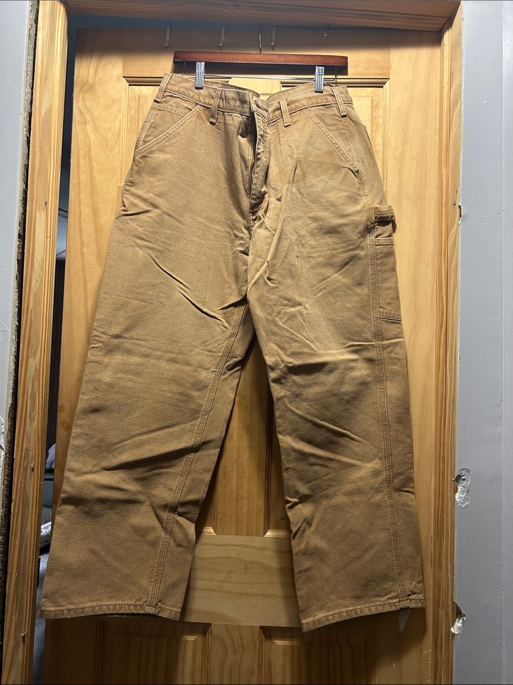 Carhartt Tan Work Pants with Utility Pocket
